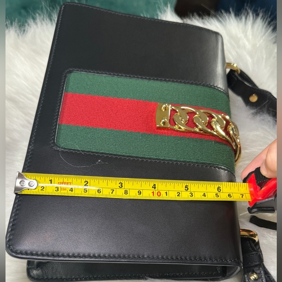 SOLD GUCCI Sylvie 2 WAY Bag Leather Shoulder Bag - Picture 12 of 13